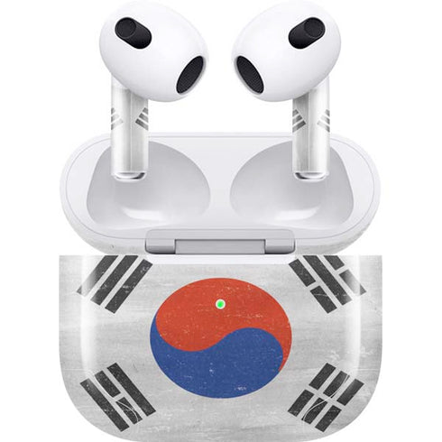 South Korean Flag Distressed Apple AirPods (3rd Gen 2021) Skin